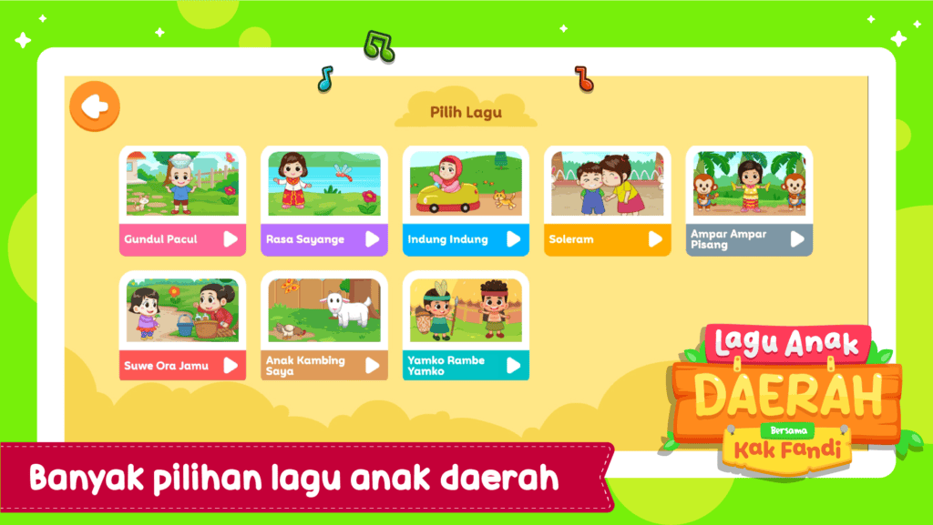 Screenshot Lagu Anak Daerah